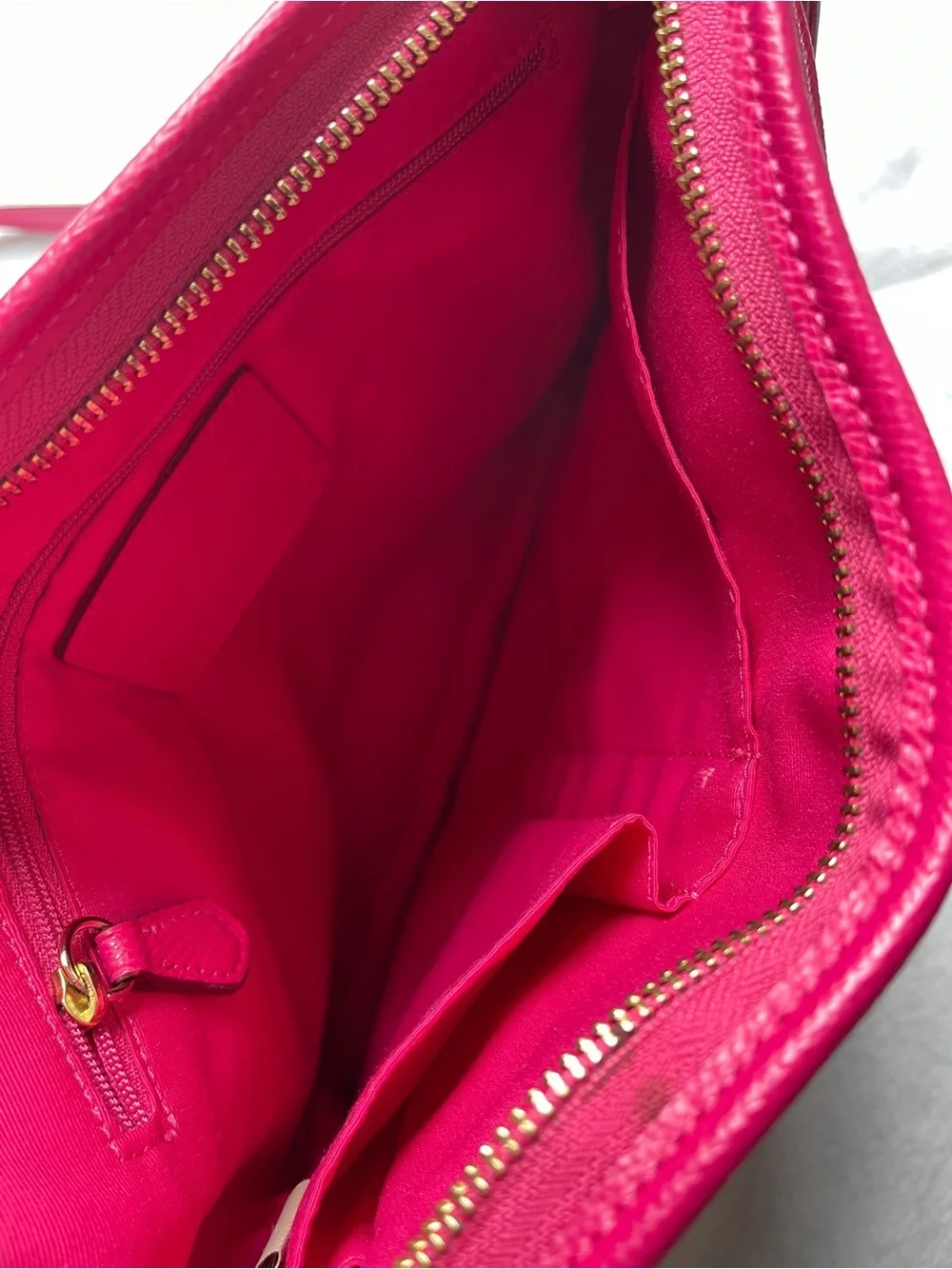 Coach Signature Canvas File Bag Pink and Khaki
